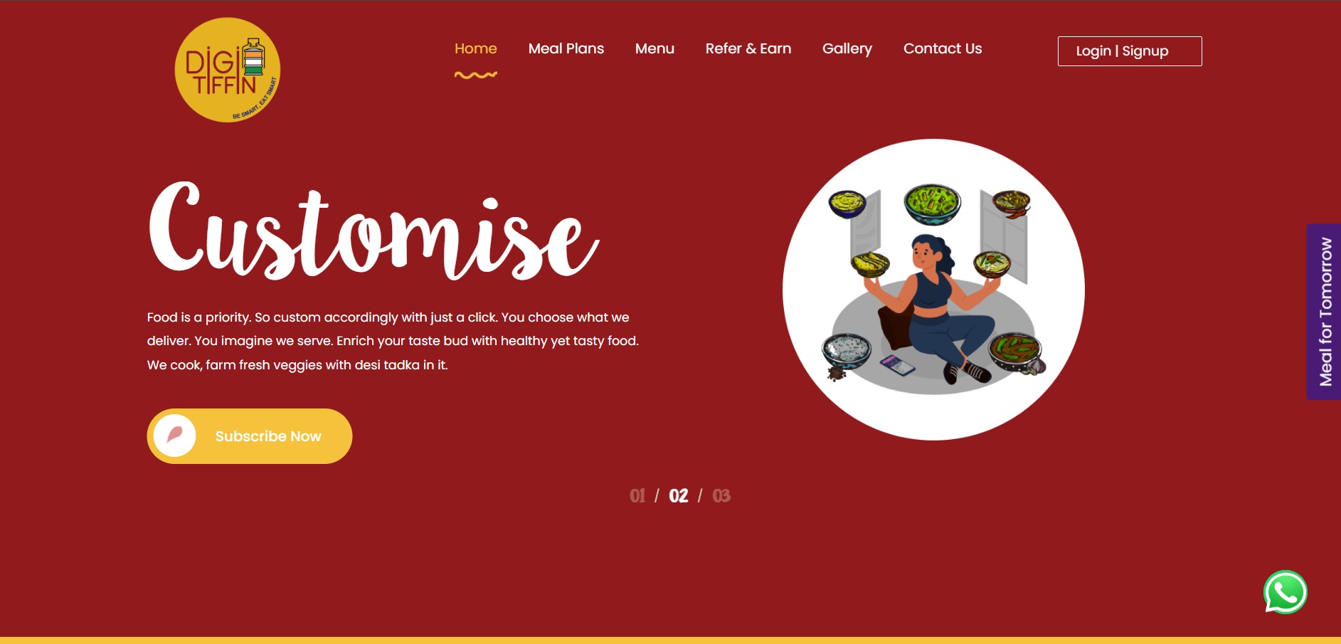 DigiTiffin — Digital Meal Ordering Platform interface